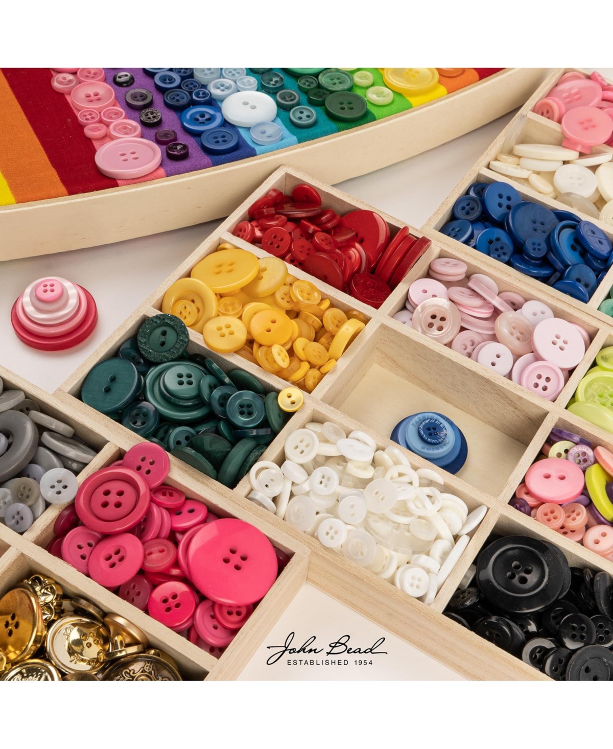 John Bead Nutton but Buttons Mixed Sizes for Diy Crafts, 130g