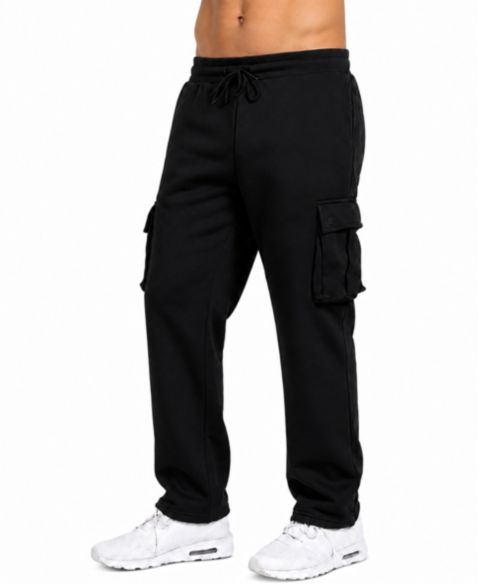 Мужские брюки Blue Ice Fleece-Lined Cargo Sweatpants, цвет: Чёрный