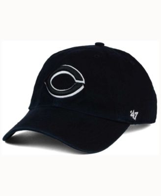 '47 Brand - Cincinnati Reds Black White Clean Up Cap