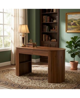 Storage Writing Desk, Dark Walnut