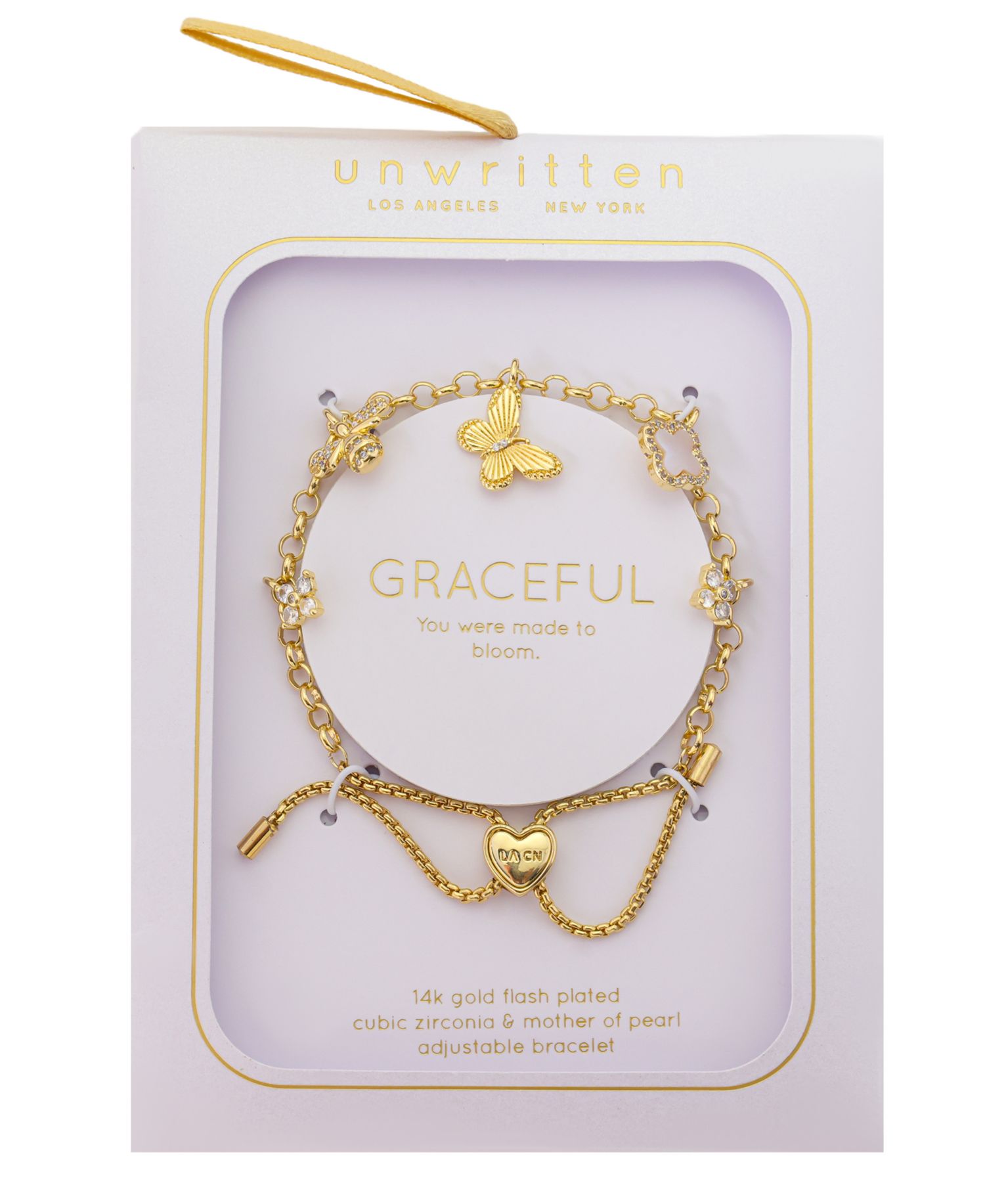 Cubic Zirconia Butterfly Bolo Bracelet