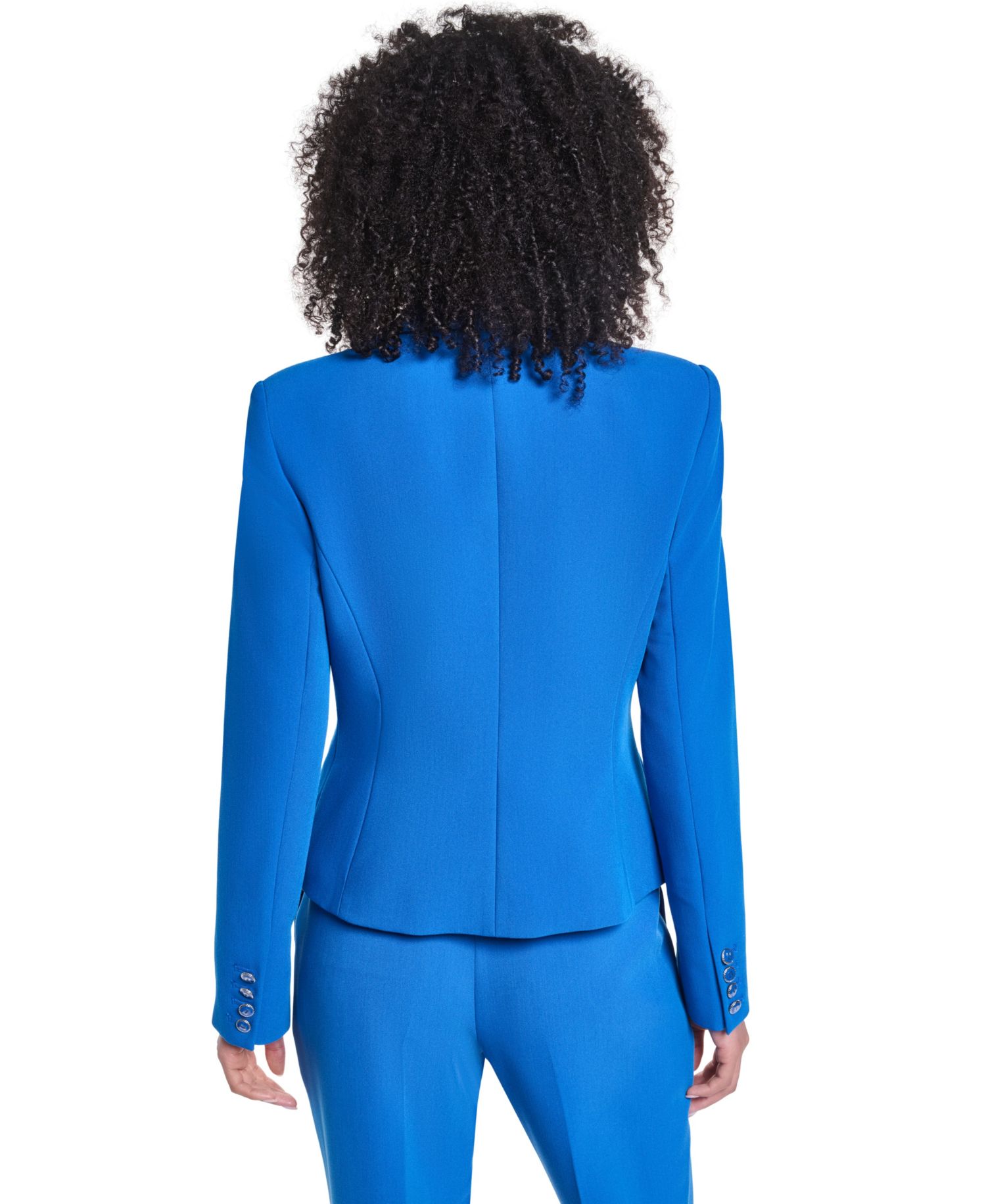 Women's V-Neck Cropped Tailored Blazer