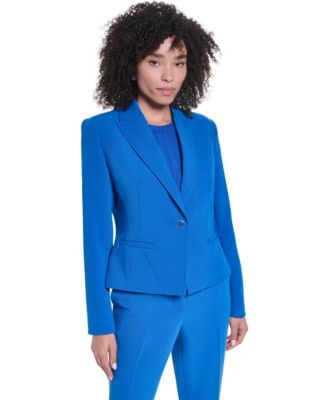 Women's V-Neck Cropped Tailored Jacket