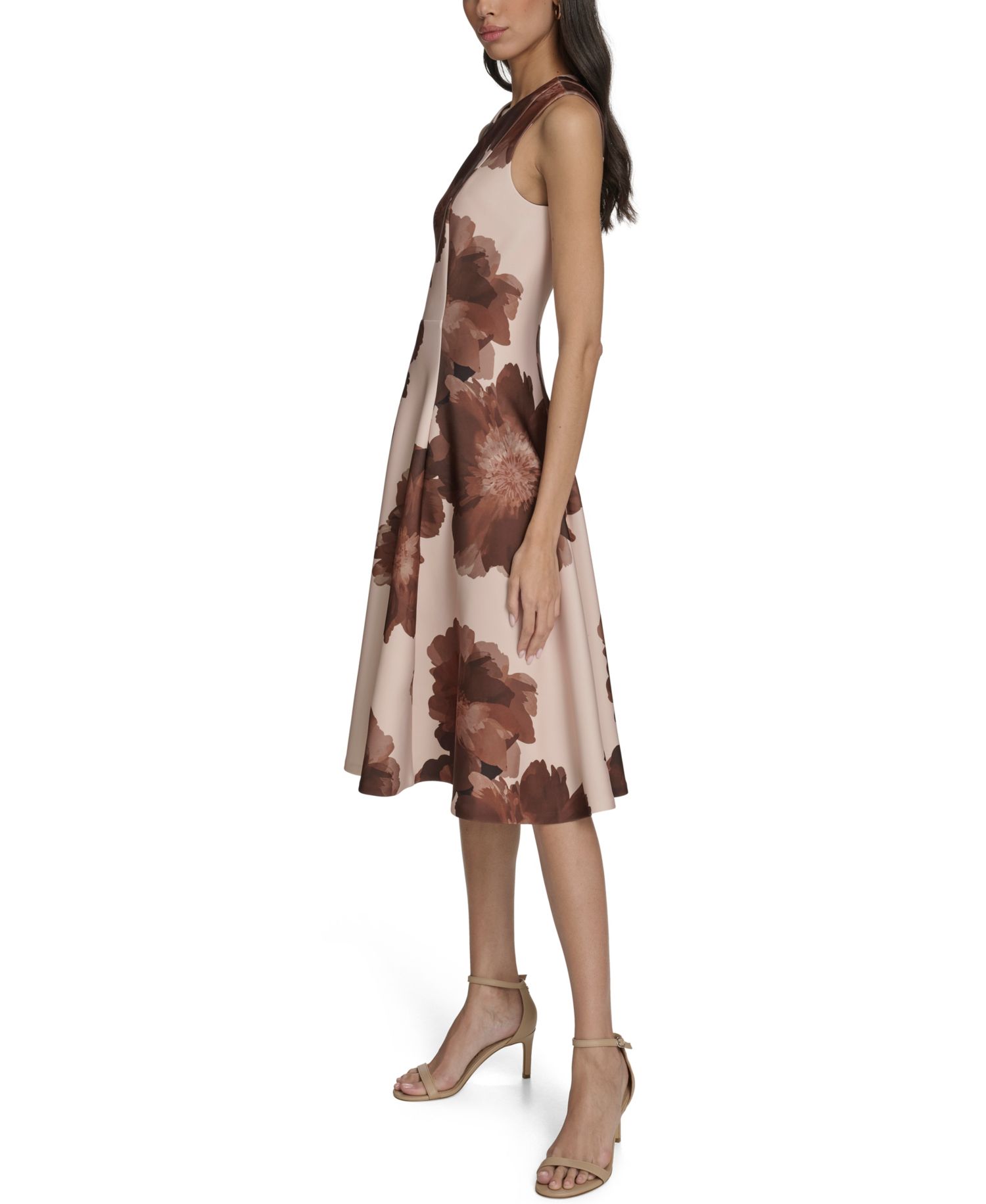 Women’s Printed Scuba Fit & Flare Dress