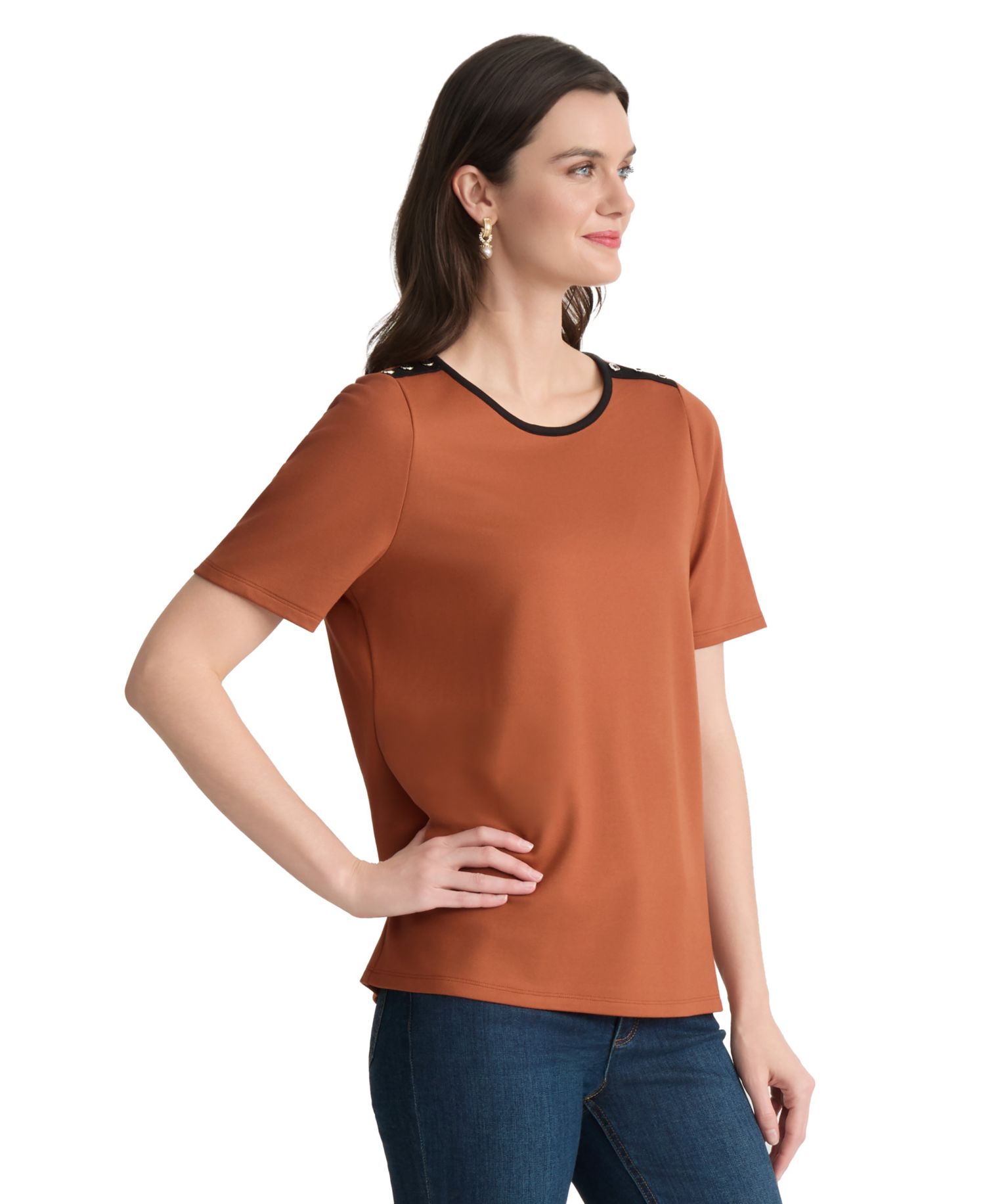 Petite Drop Shoulder Top