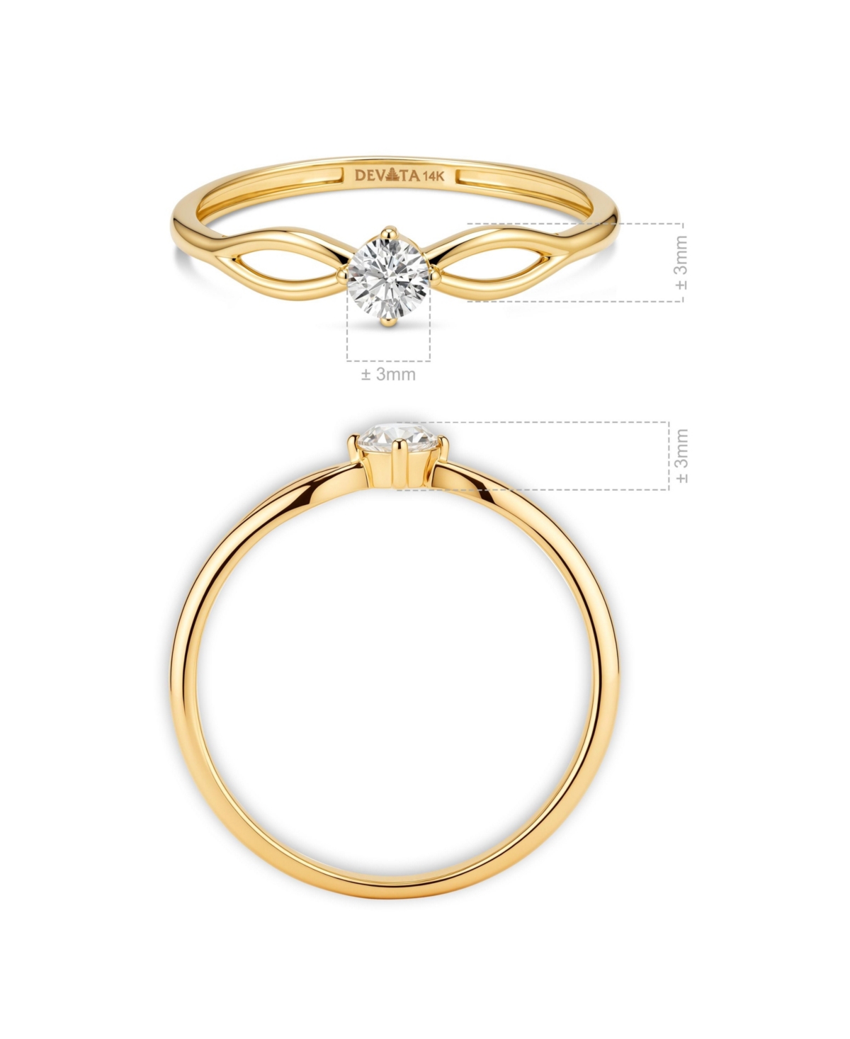 Devata Love Knot Ring 14K Gold
