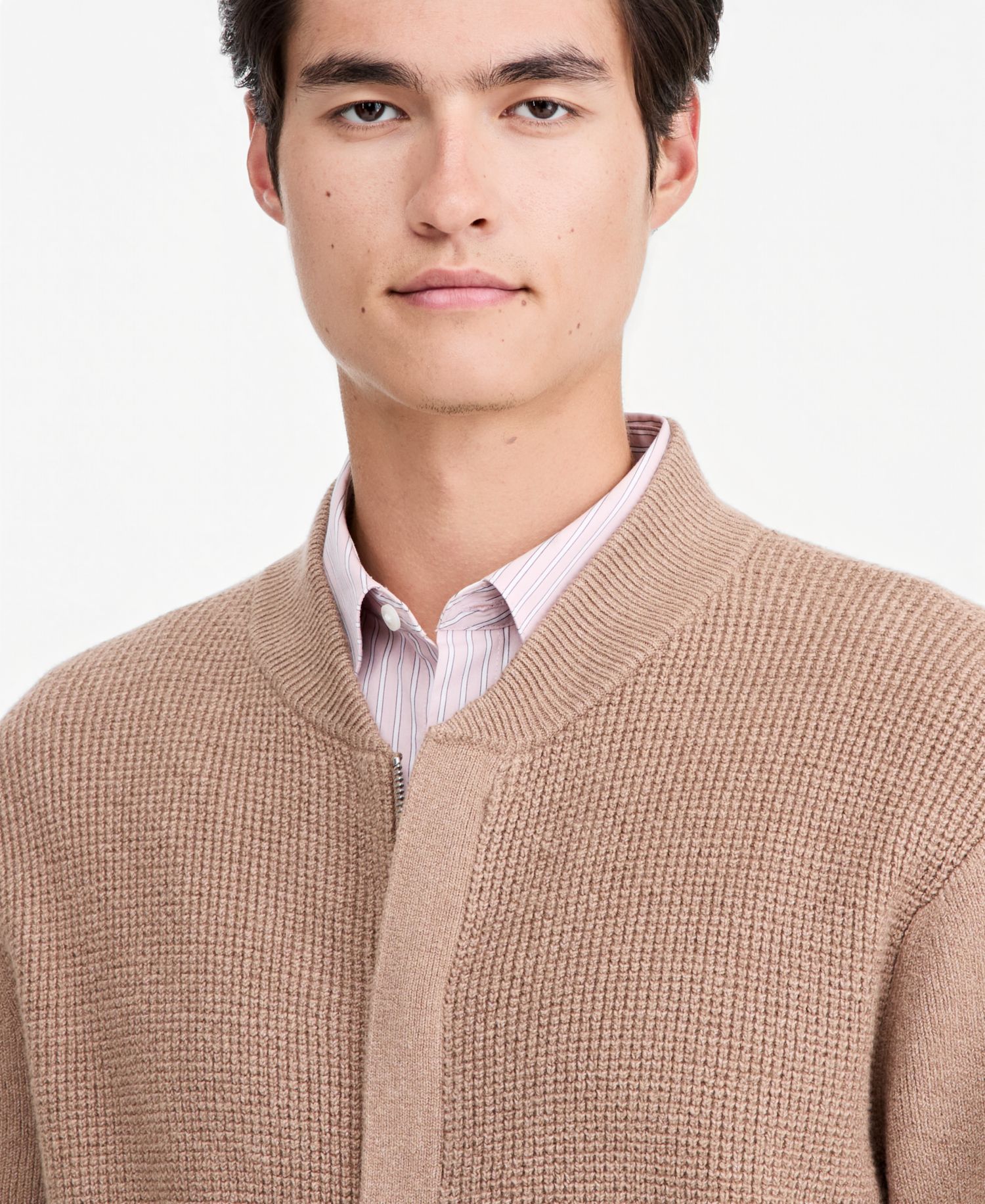 Men's Textured Zip Bomber Sweater, Macy's Exclusive