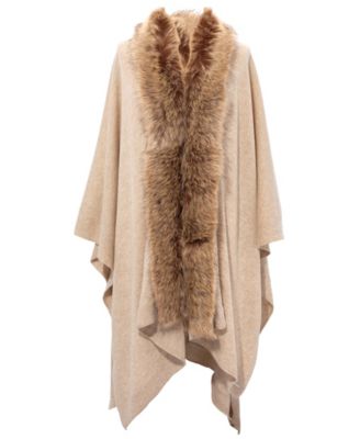 Faux Toscana Trim Knit Ruana