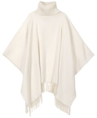 Woven Knit Collar Ruana