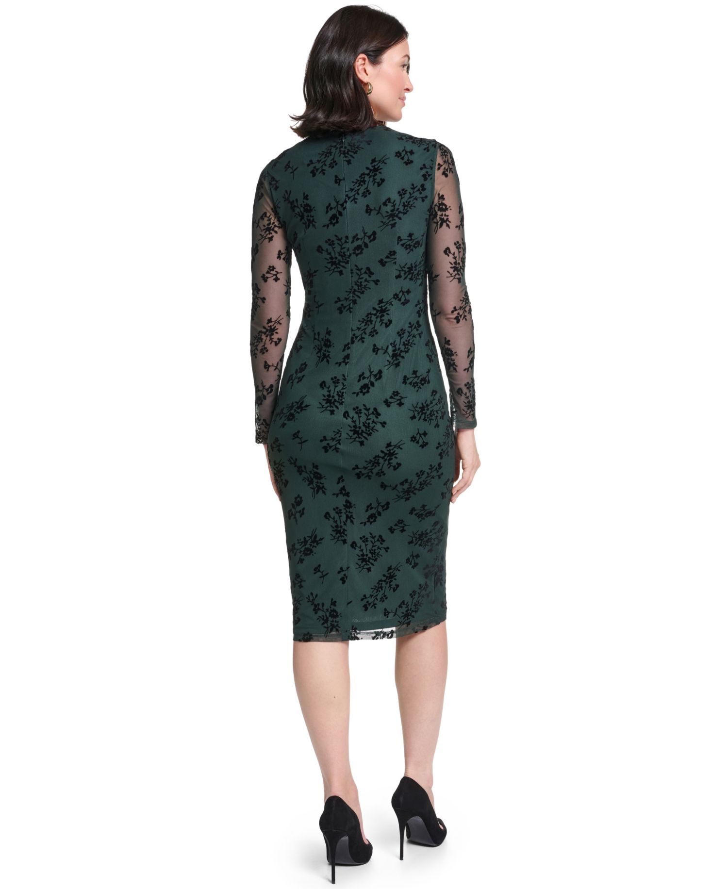 Petite Crew Neck Midi Dress