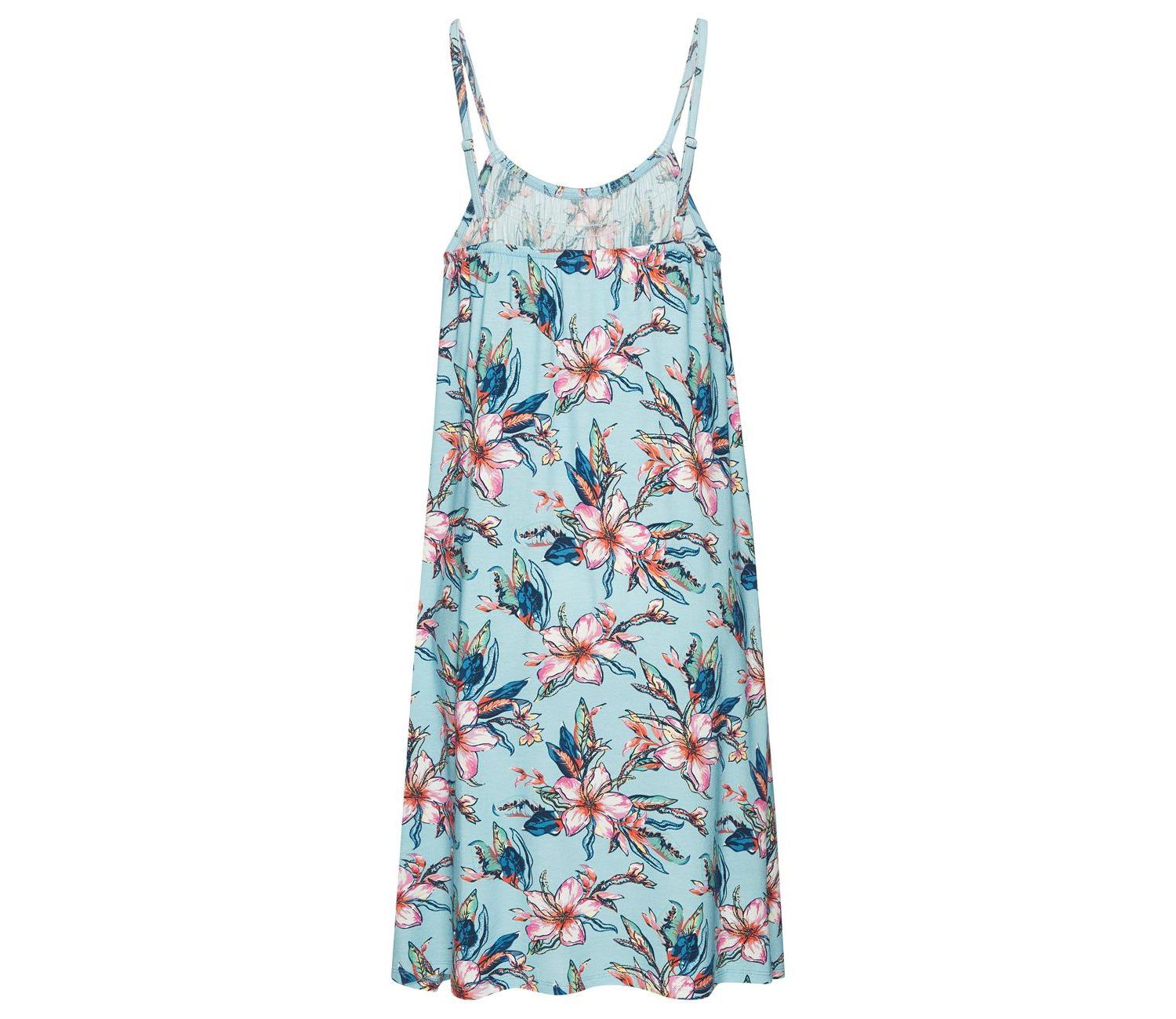 Women's Viscose Floral Print Sleeveless Scoop-Neck Short Dress