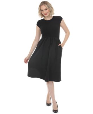Women's Crew Neck Midi Dress