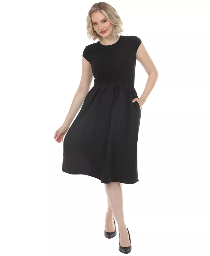 Women's Crew Neck Midi Dress