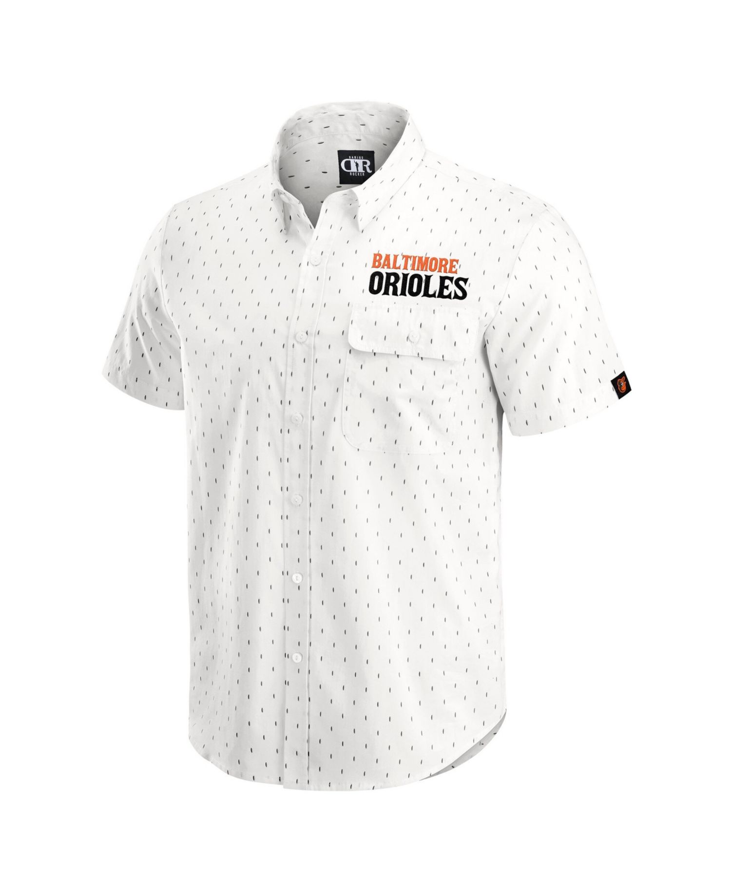 Men's Cream Baltimore Orioles Printed Button-Down Shirt