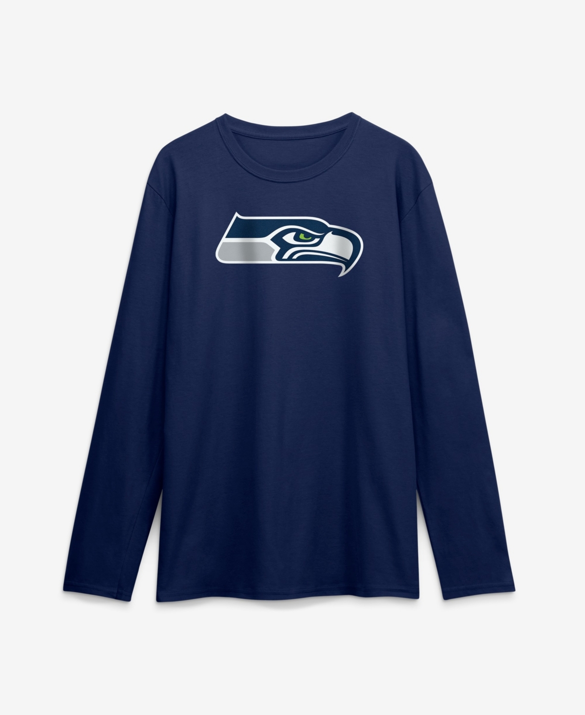 Logo Athletic Men's College Navy Seattle Seahawks Primary Logo Long Sleeve T-Shirt - College Navy