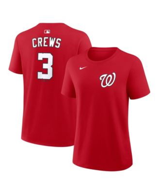 Women's Dylan Crews Red Washington Nationals Name & Number T-Shirt