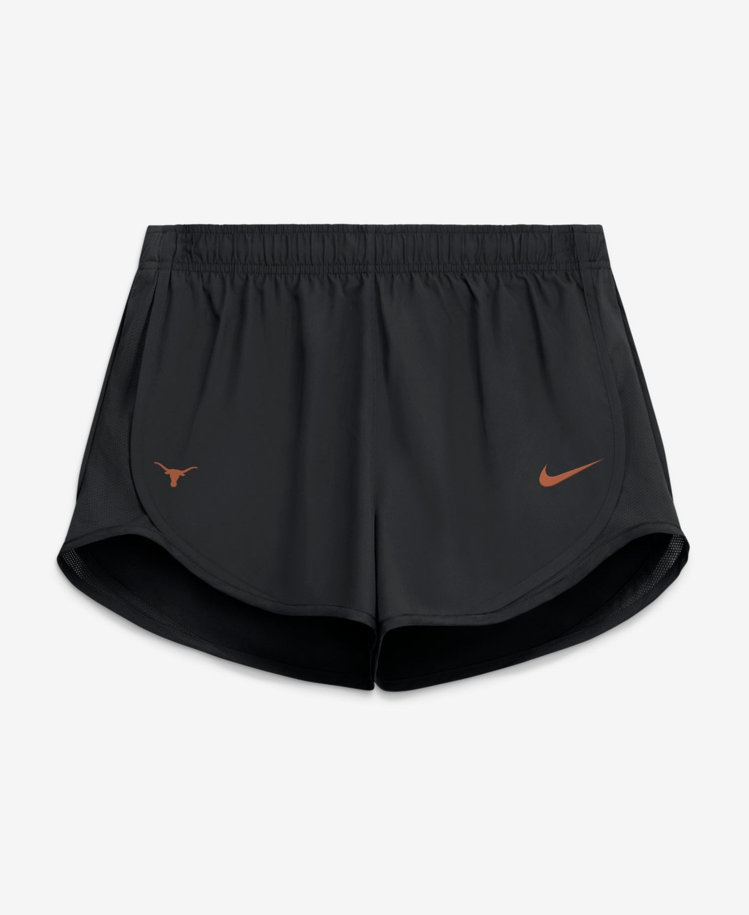 Women's Black Texas Longhorns Tempo Mid-Rise Dri-FIT Shorts