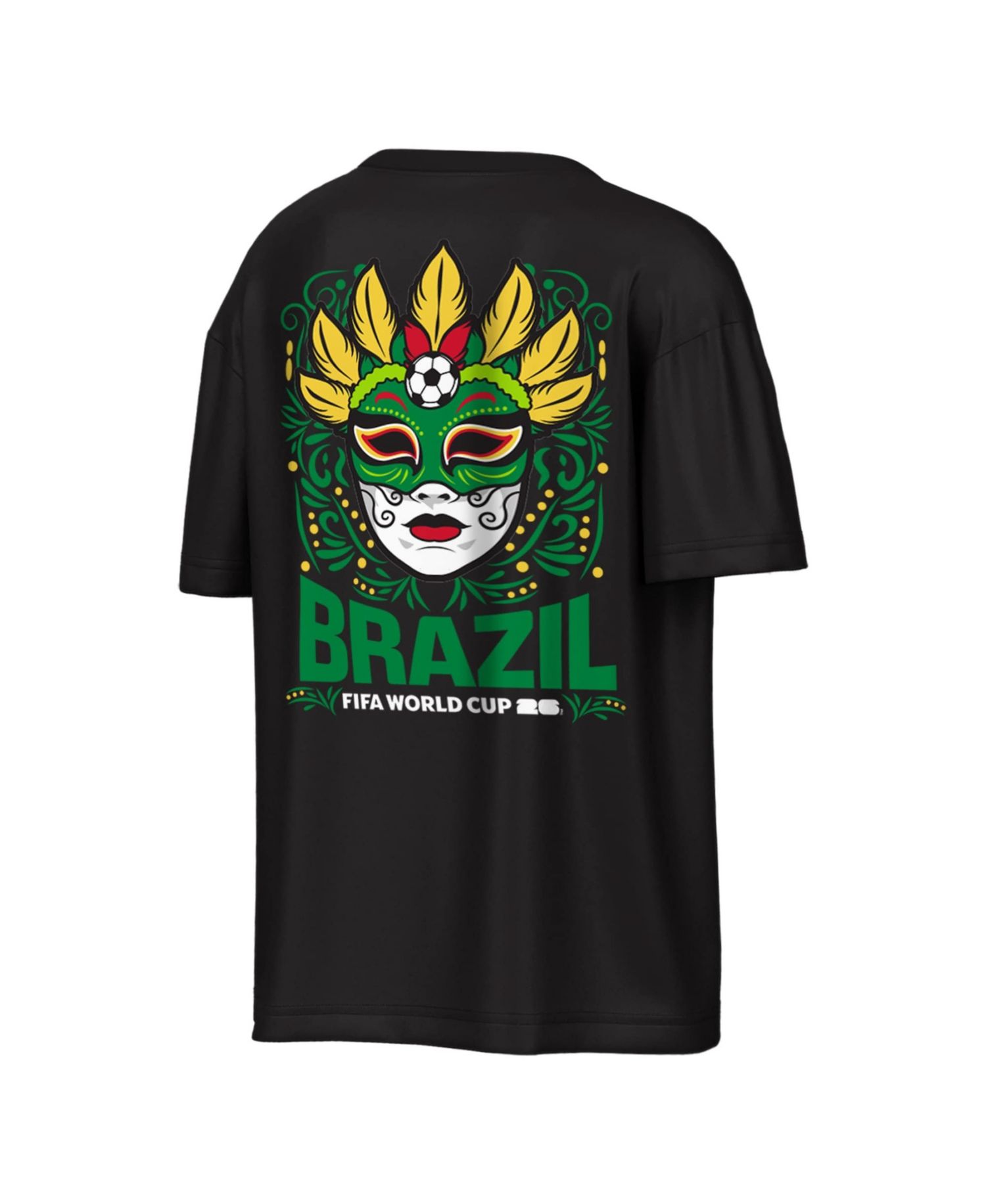 Men's Black Brazil FIFA World Cup 2026 Rally Oversized T-Shirt