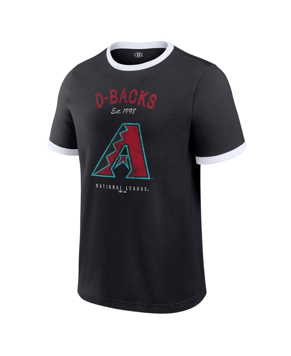 Darius Rucker Collection By Fanatics Men's Black Arizona Diamondbacks Washed Ringer T-Shirt