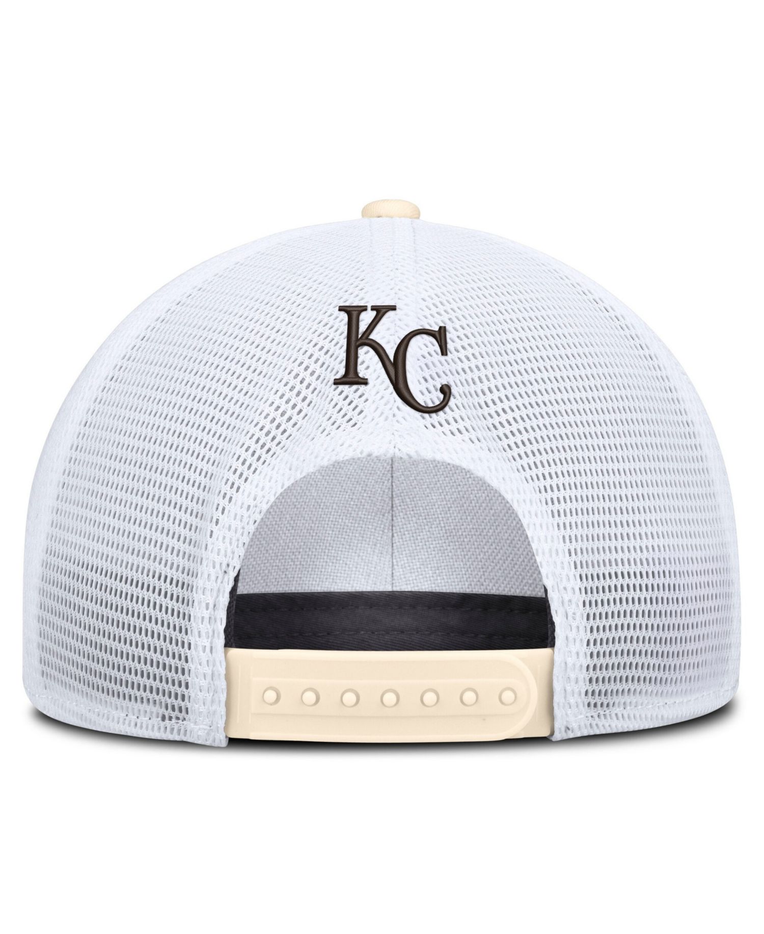 Men's Natural/White Kansas City Royals Rise Dri-FIT Trucker Adjustable Hat&iquest;