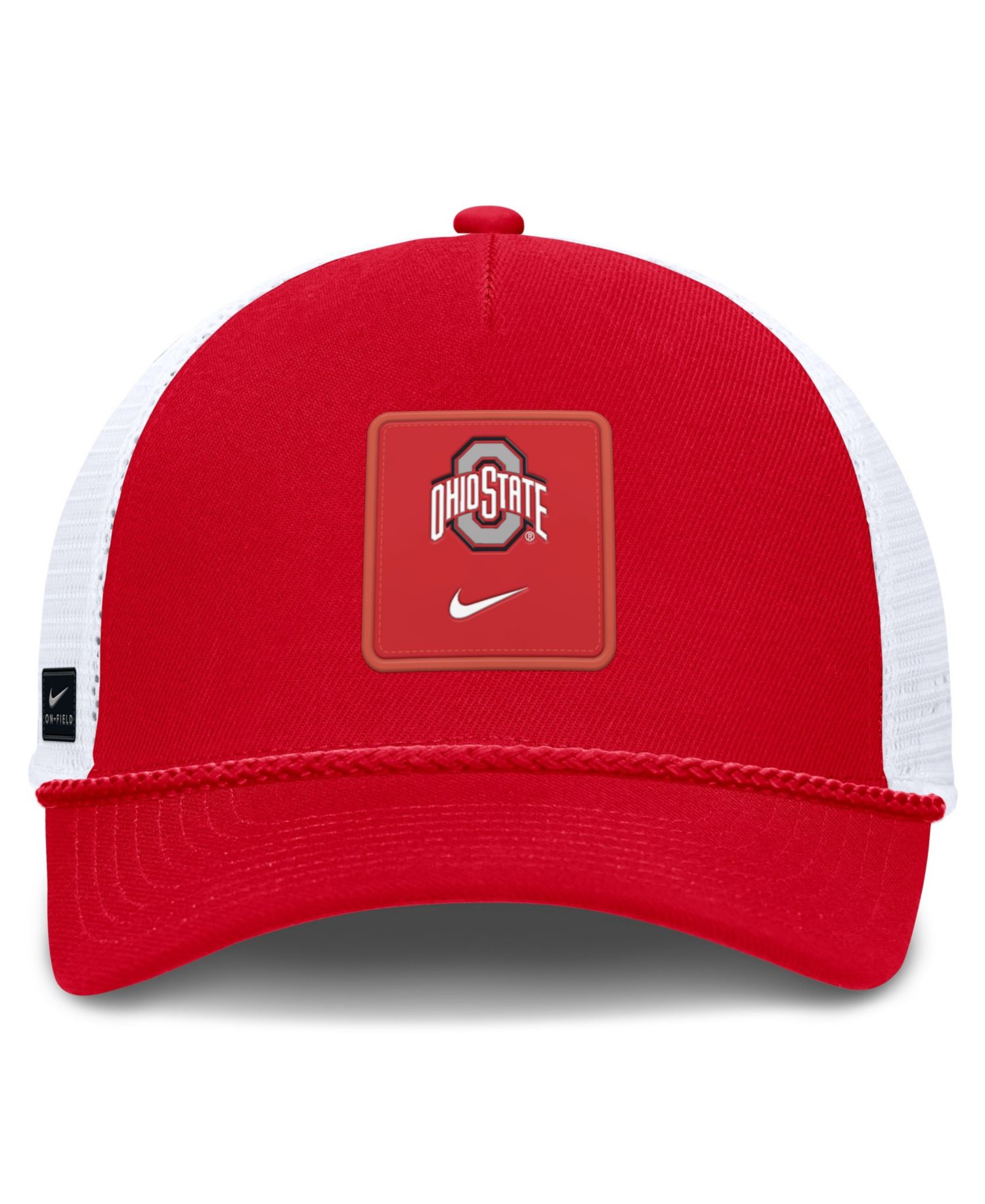 Men's and Women's Scarlet Ohio State Buckeyes 2026 On-Field Gameday Rope Trucker Adjustable Hat