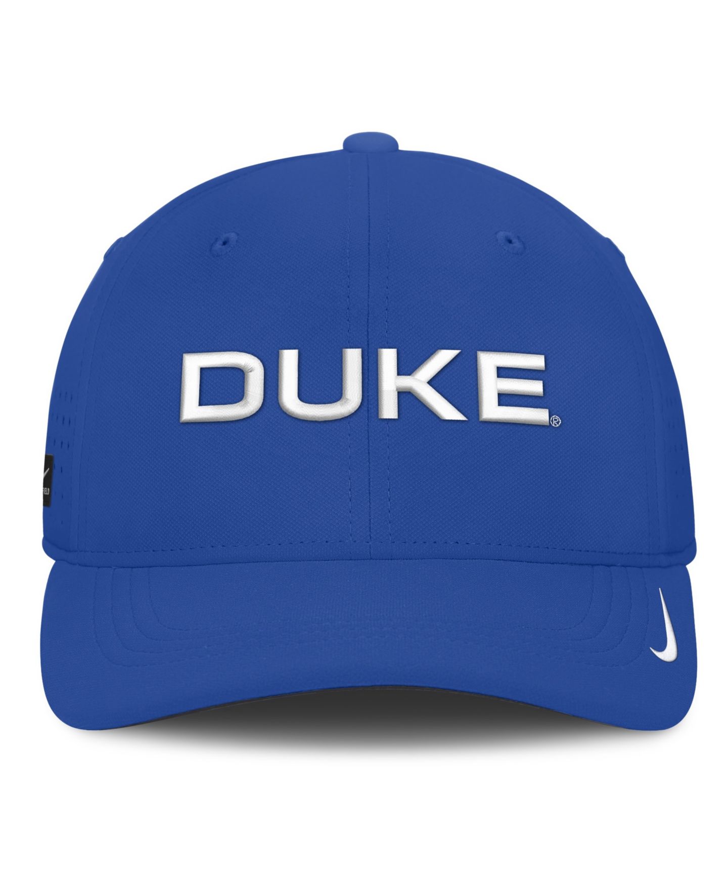 Мужской головной убор Nike Royal Duke Blue Devils Gameday Aerobill Swooshflex Dri-FIT Hat — фото 2