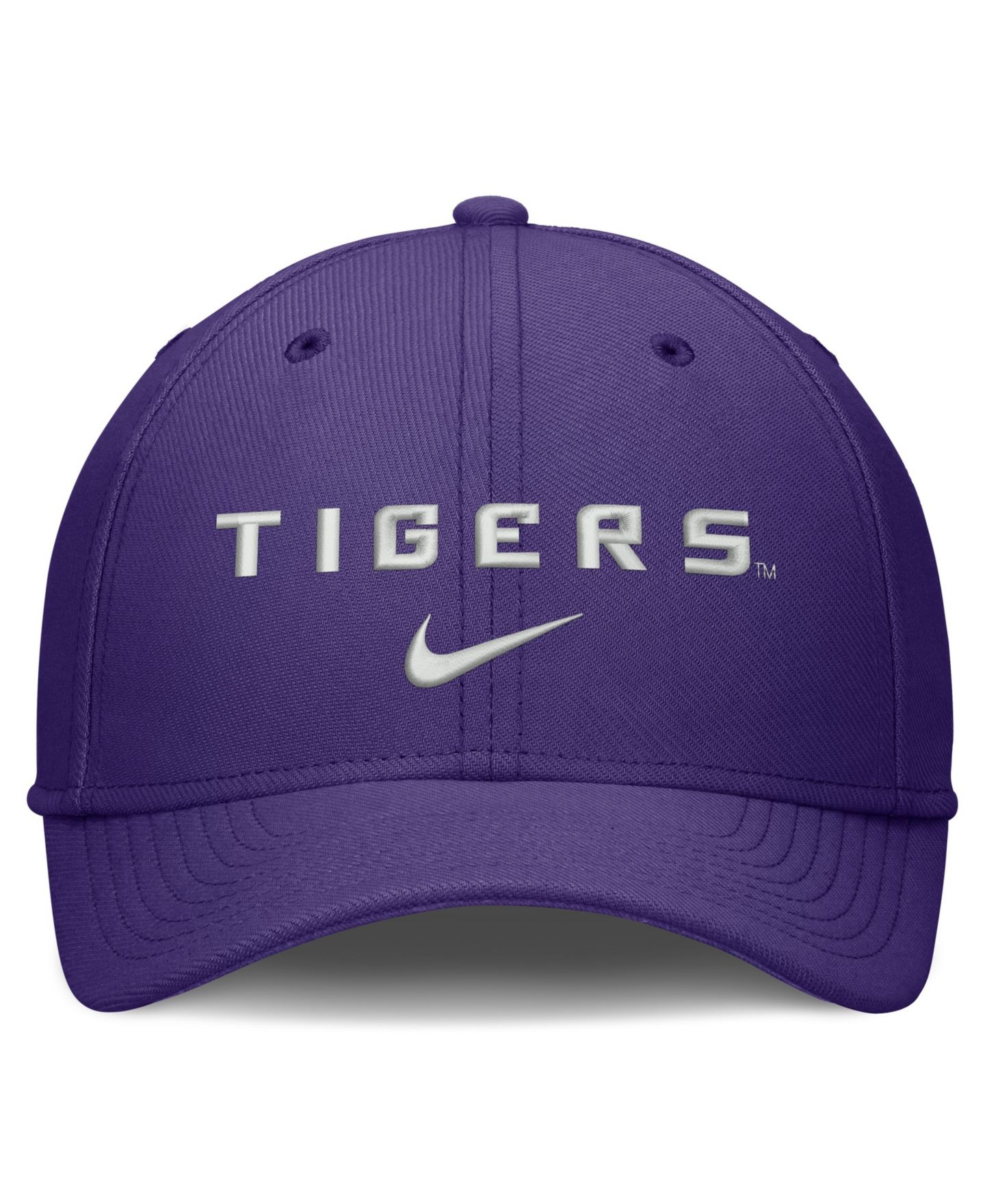 Мужская кепка Nike Purple LSU Tigers Rise On-Field Swoosh Flex Dri-FIT Flex Hat — фото 2