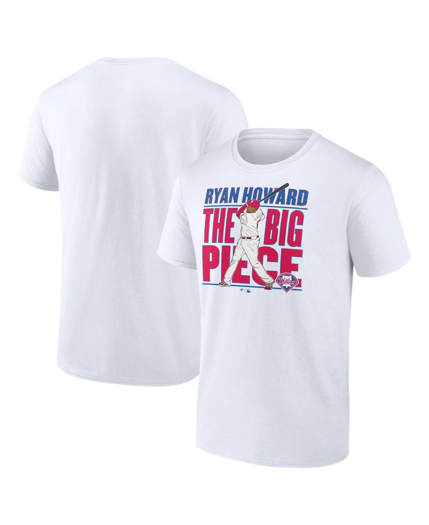 Men's Ryan Howard White Philadelphia Phillies Cooperstown Collection Player T-Shirt