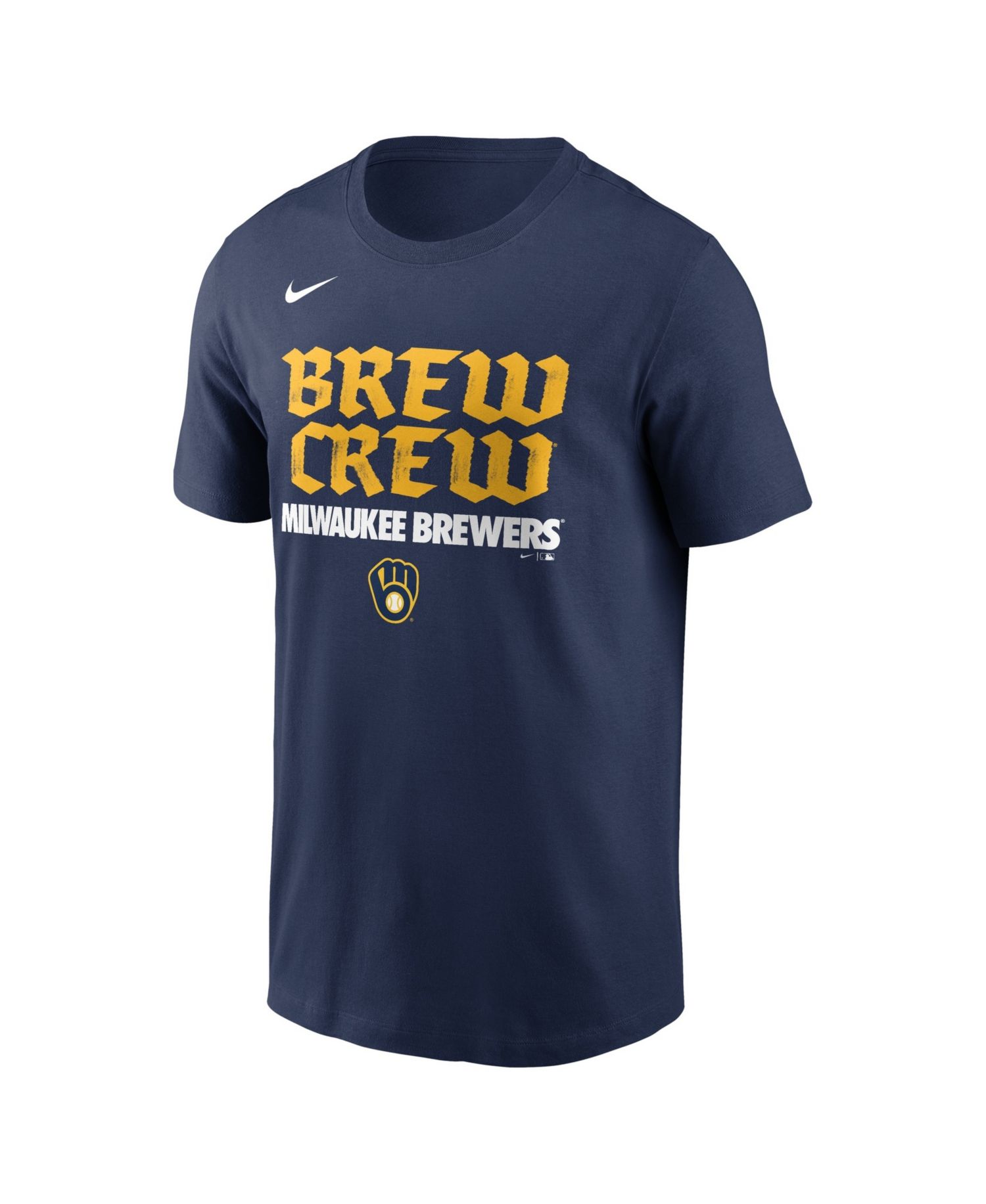 Men's Navy Milwaukee Brewers City Connect Handwriting Club T-Shirt