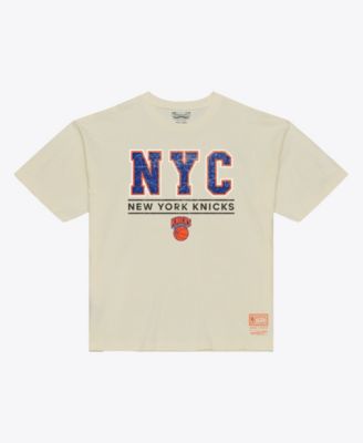 Men's Cream New York Knicks Abbreviation Arch T-Shirt