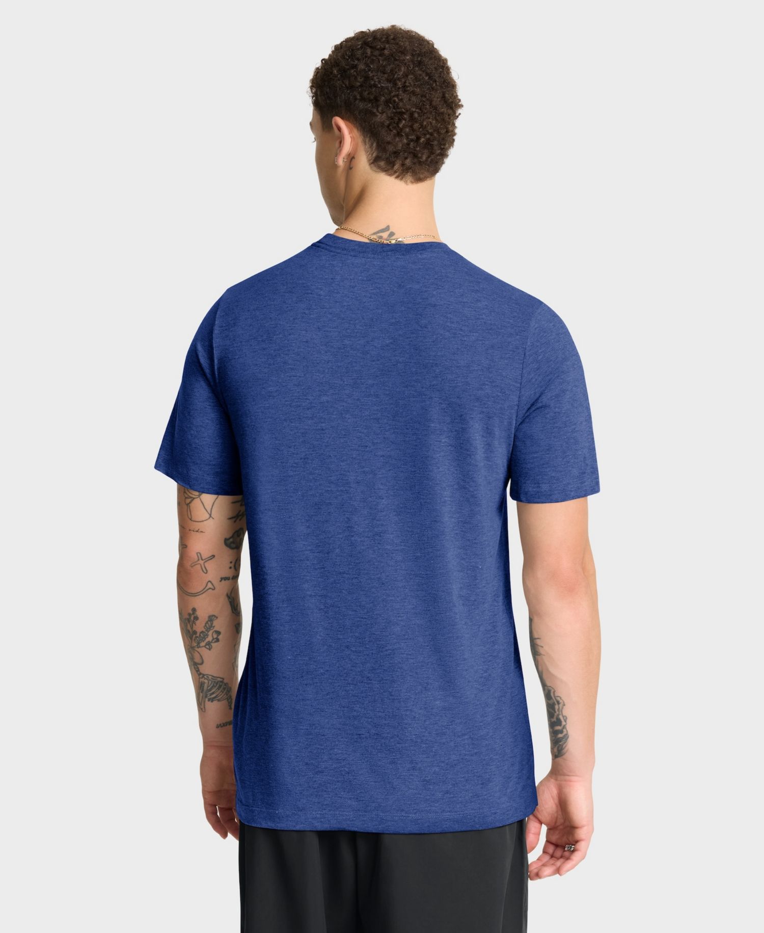 Men's Heather Blue Chinese Taipei Baseball 2026 World Baseball Classic Stacked Tri-Blend T-Shirt