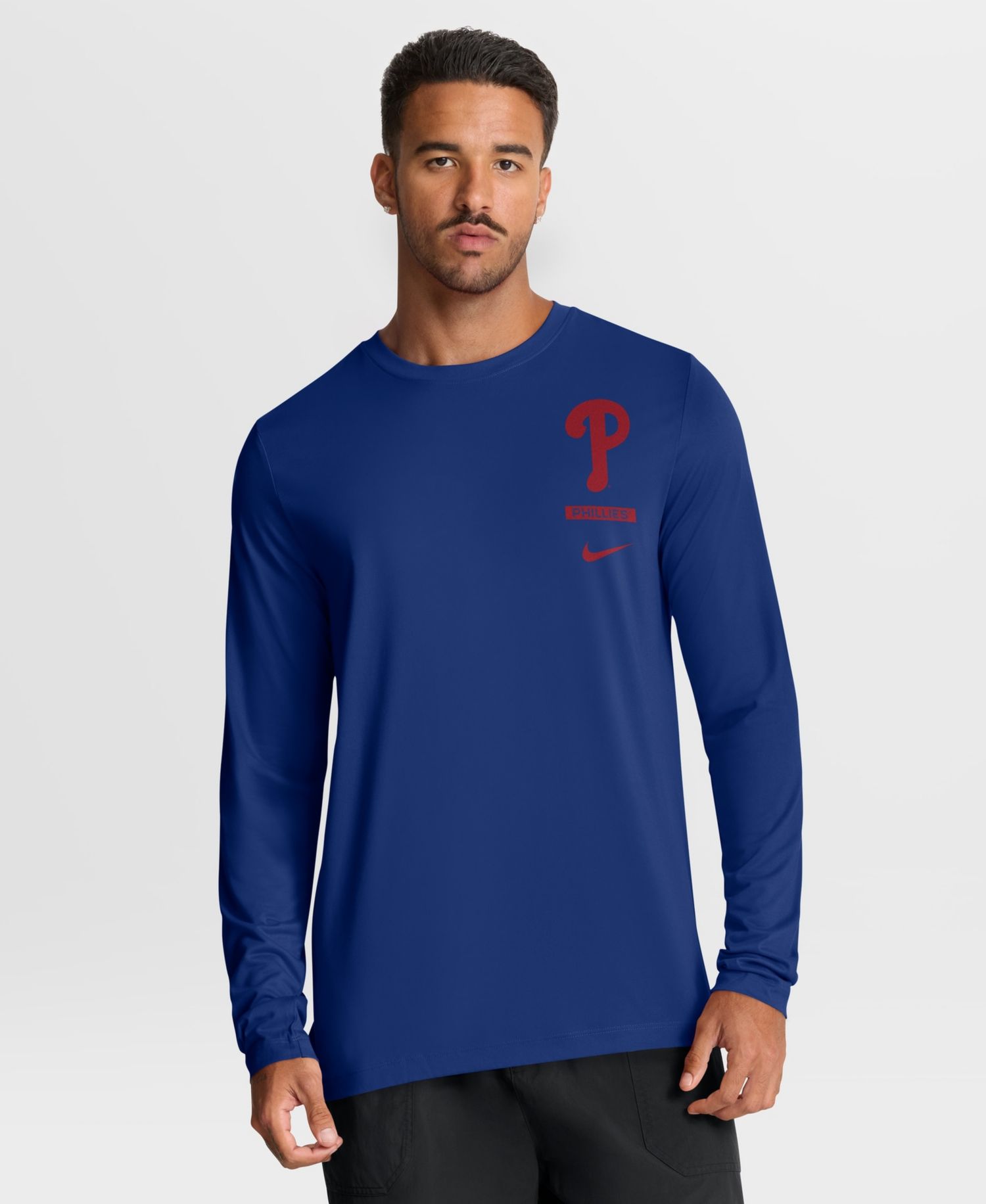 Men's Royal Philadelphia Phillies 2-Hit Legend Dri-FIT Long Sleeve T-Shirt