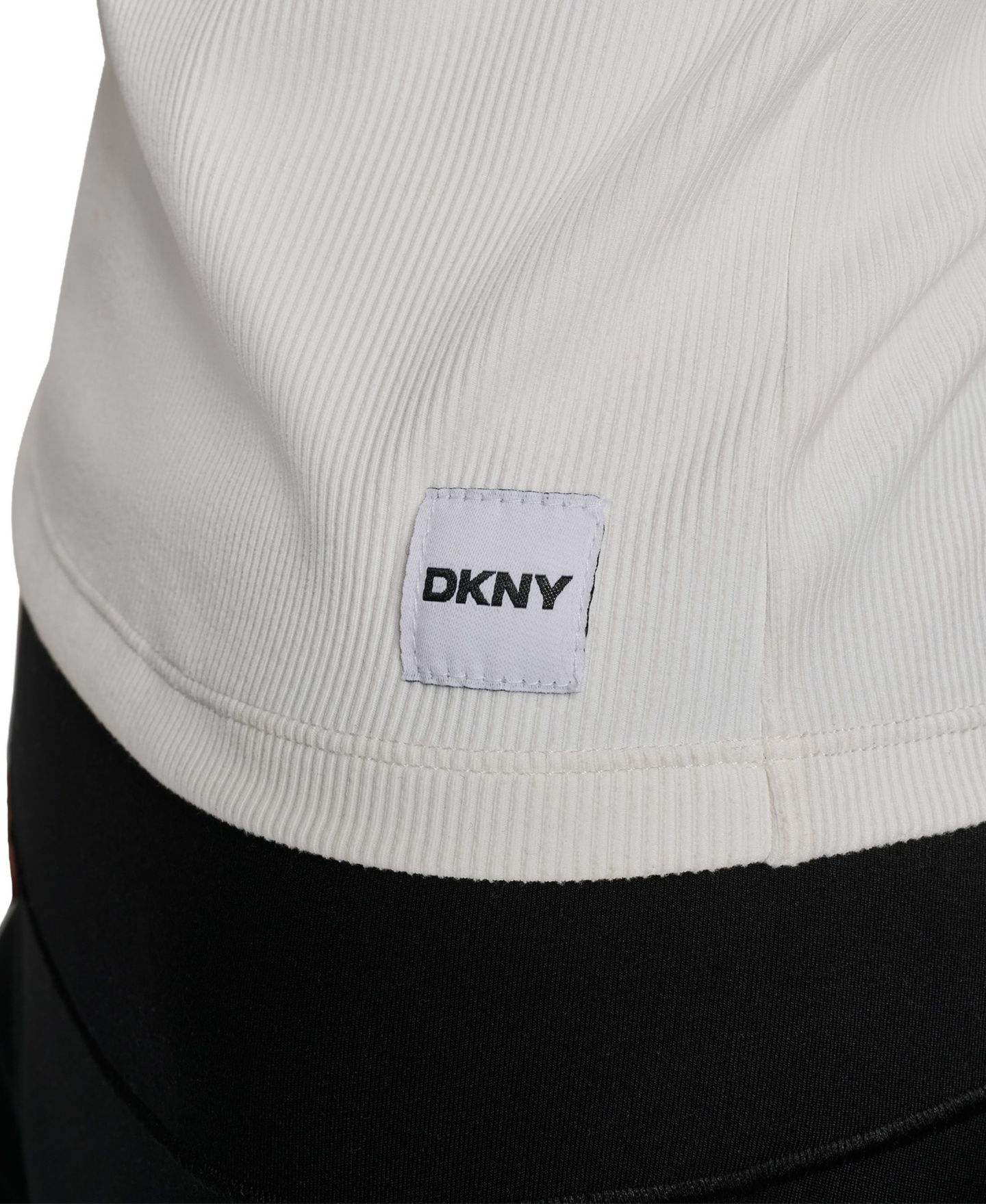 Женский топ DKNY White New York Knicks Hudson Rib High Neck — фото 3