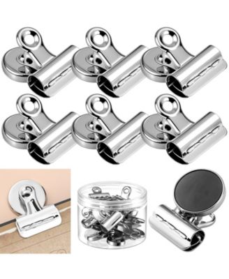 Pack Heavy Duty Metal Magnetic Clips With Storage Box For Office Home School