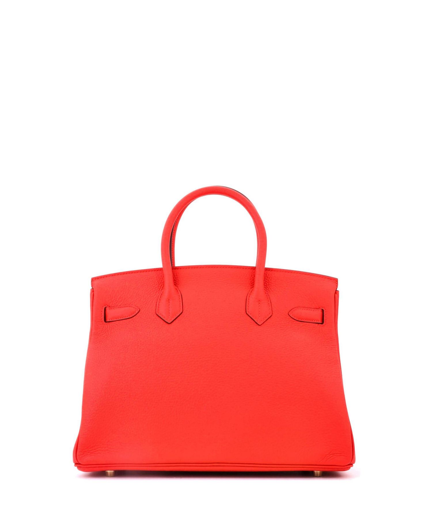 Birkin 30 Handbag Red Clemence with Gold Hardware