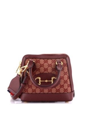 Mini Horsebit 1955 Top Handle Bag GG Canvas with Leather