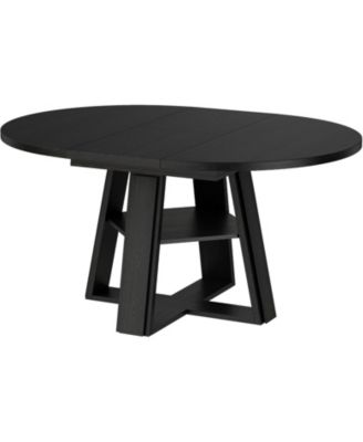 Extendable Round Dining Table, 43.3" to 59.06"