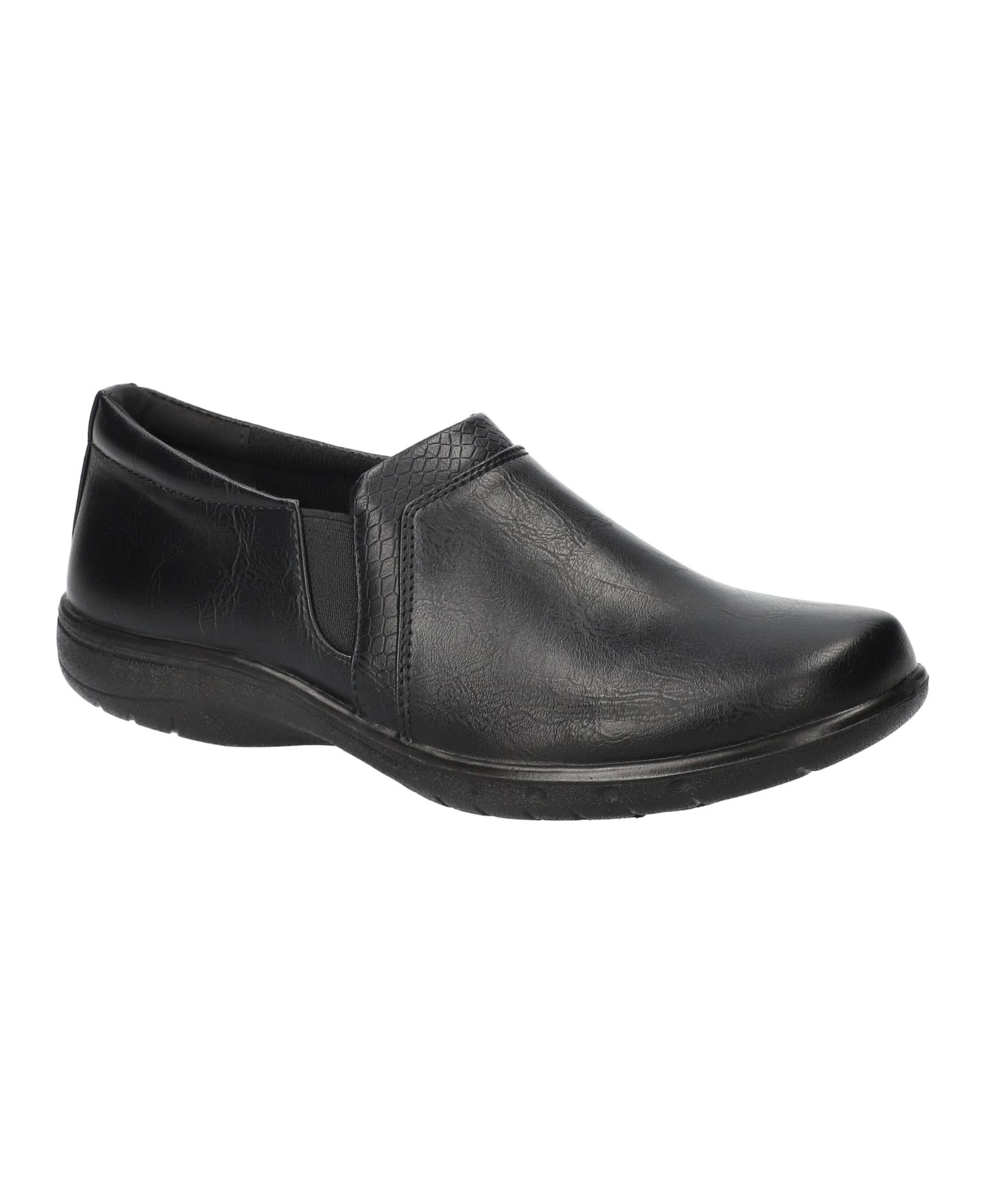 Женские балетки Easy Street Moira Slip-On Flats, цвет: Чёрный змеиный — фото 1