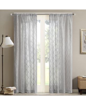 Diamond Sheer Window Curtain Panel Only 1 Piece Panel