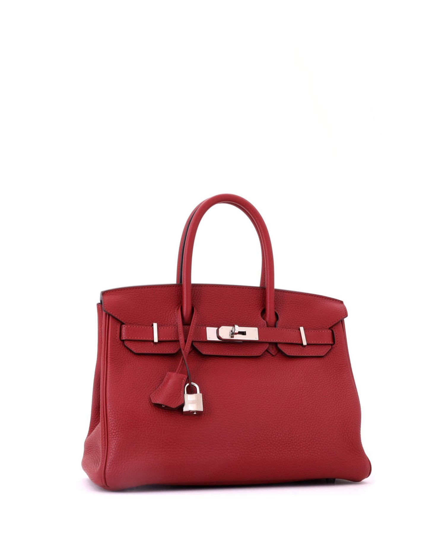 Birkin 30 Handbag Red Togo with Palladium Hardware