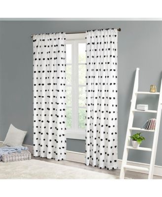 Pom Pom Emb hed Curtain Panel
