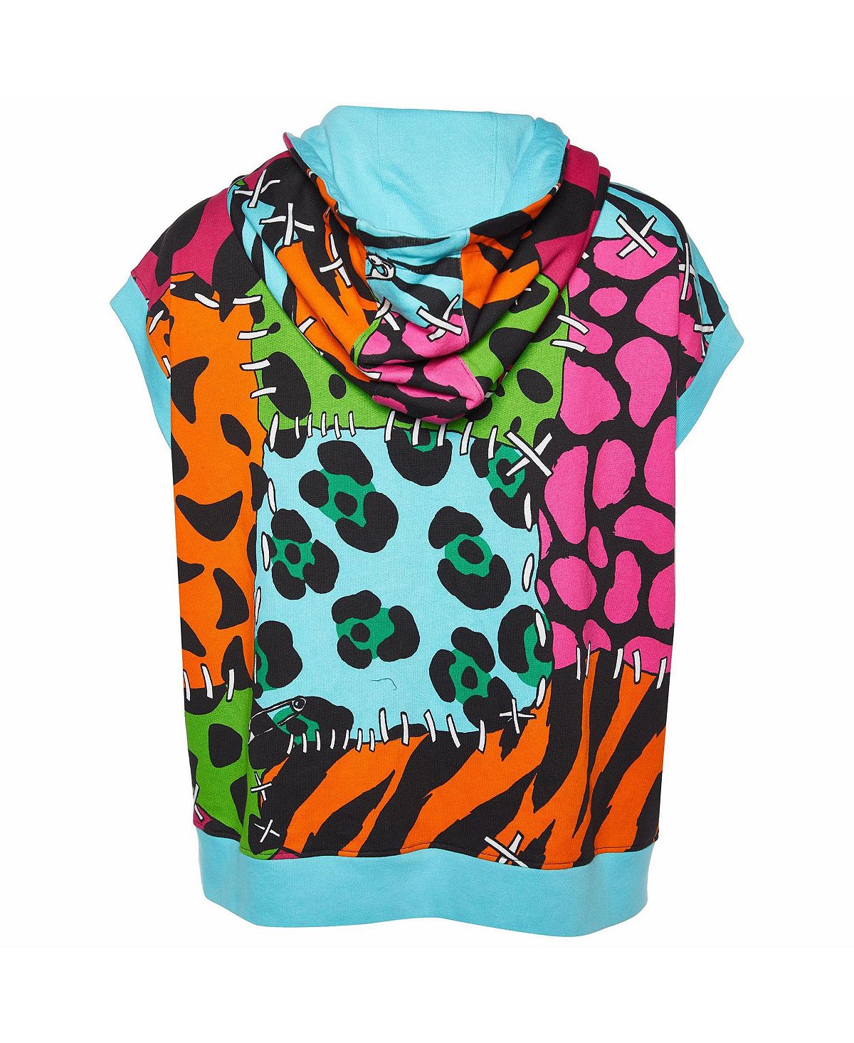 Pre-Owned Moschino Women's Printed Cotton Knit Sleeveless Hoodie view 2 — MAYCSS fashion products