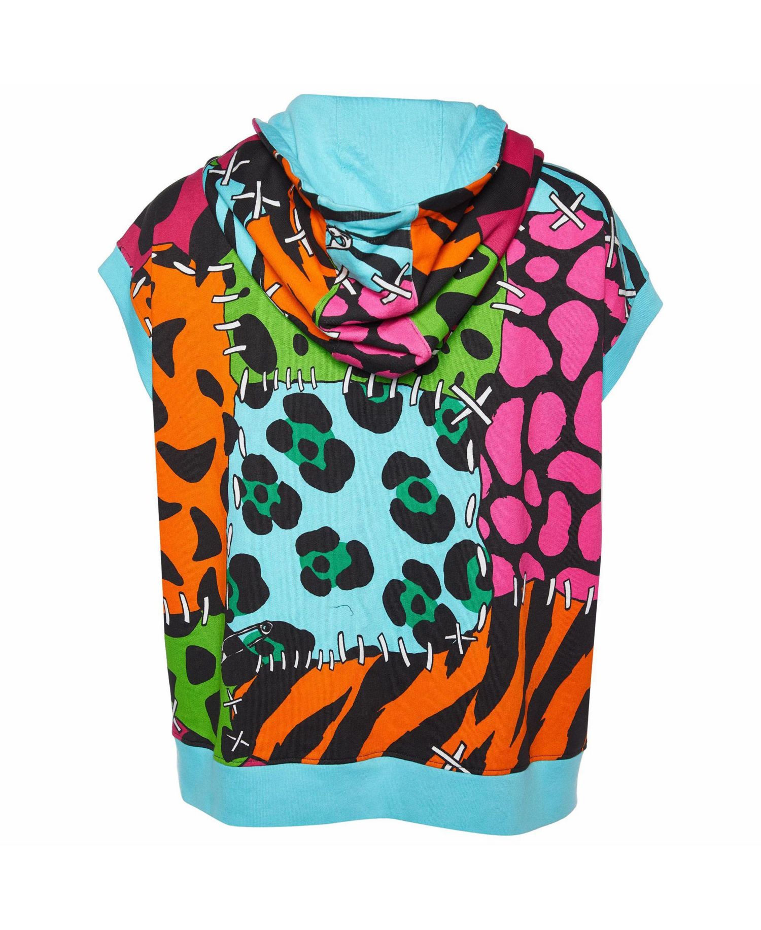 Women's Printed Cotton Knit Sleeveless Hoodie