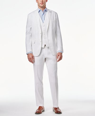 INC International Concepts Men's Stretch Slim Fit Linen Suit Separates, Only at Macy's