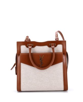 Small Uptown Tote Canvas with Leather