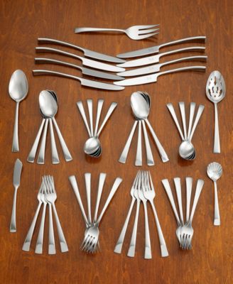 Bellasera Polished 18/10 Stainless Steel 45 Pc. Flatware Set, Service for 8