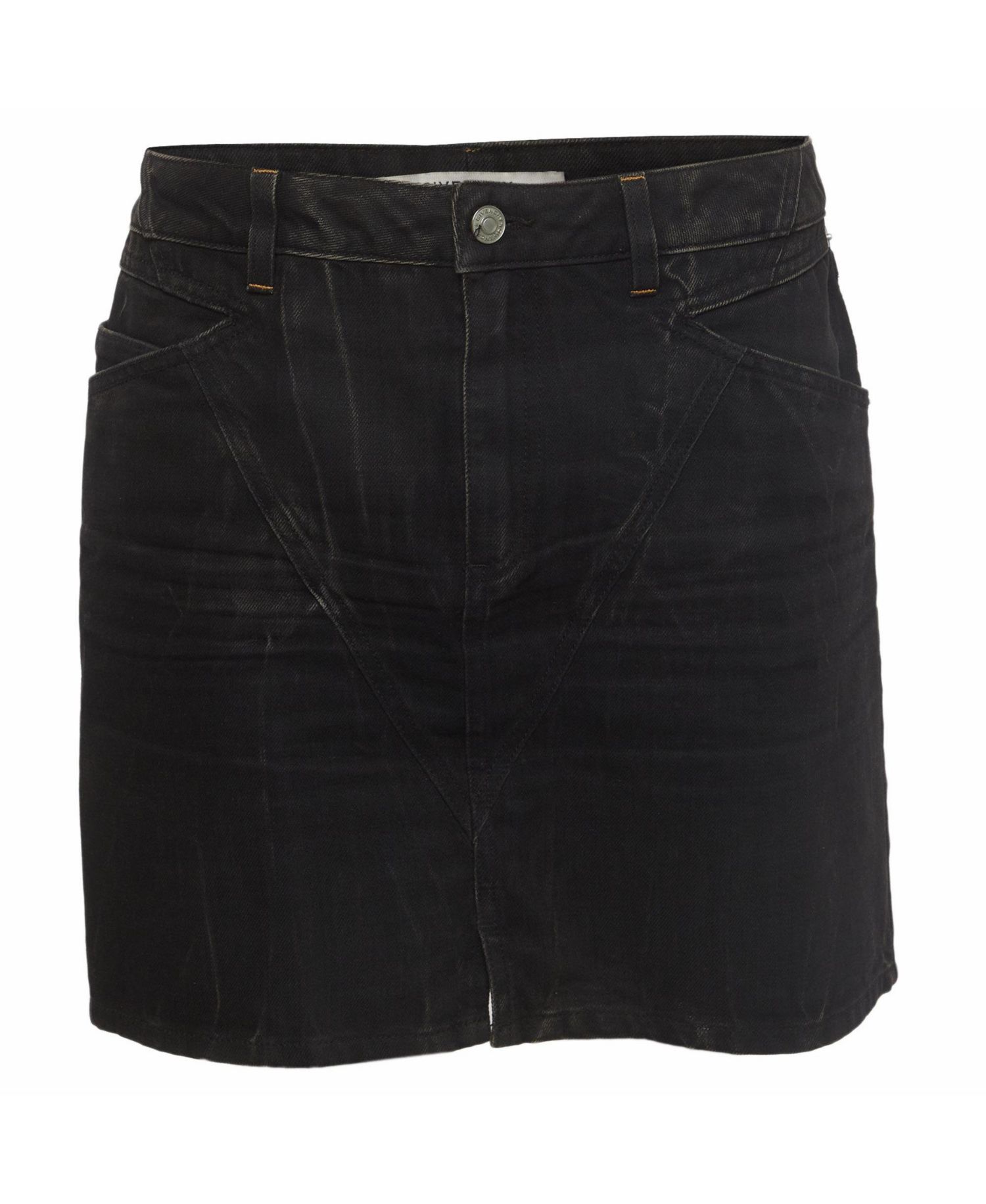 Women's Denim Marble Washed Mini Skirt
