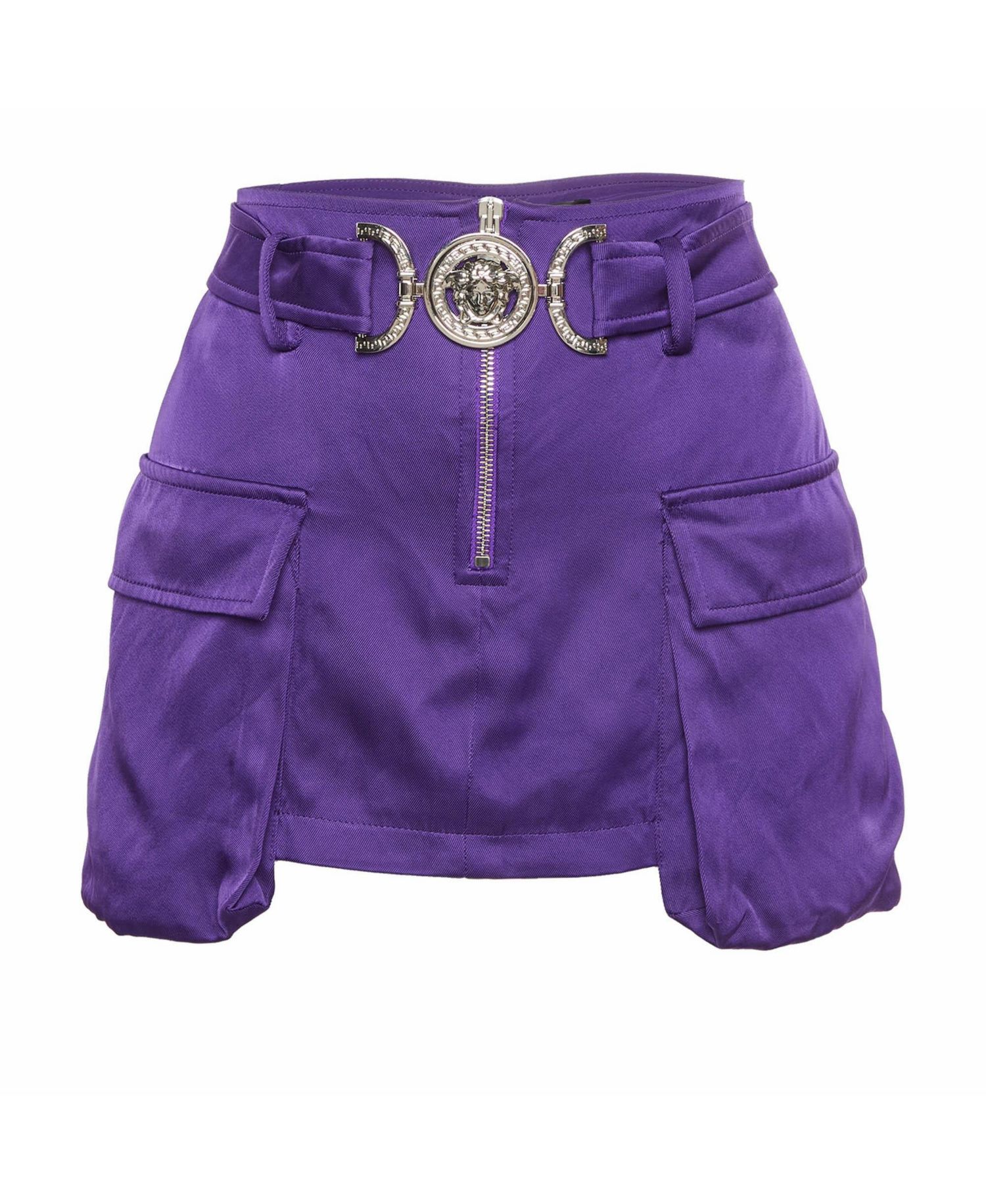 Women's Viscose Medusa Head-Motif Miniskirt