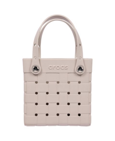 Женская сумка Crocs Woven Style Crossbody Tote with Top Handles and Removeable Crossbody Strap, цвет: Coca Crm