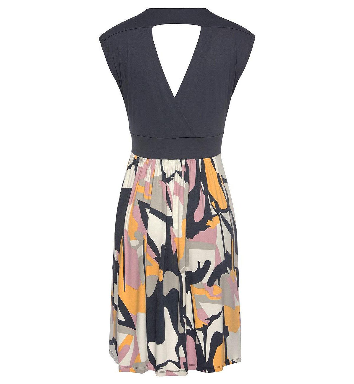 LASCANA Women's Printed Wrap Look Dress view 7 — MAYCSS fashion products